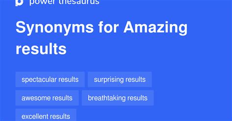 amazing results synonym|Amazing Result synonyms .